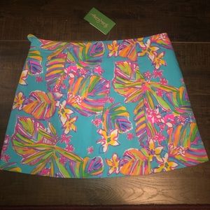 Lilly Pulitzer Tropical Print Skirt/skort- Blue, Pink, Yellow, Green